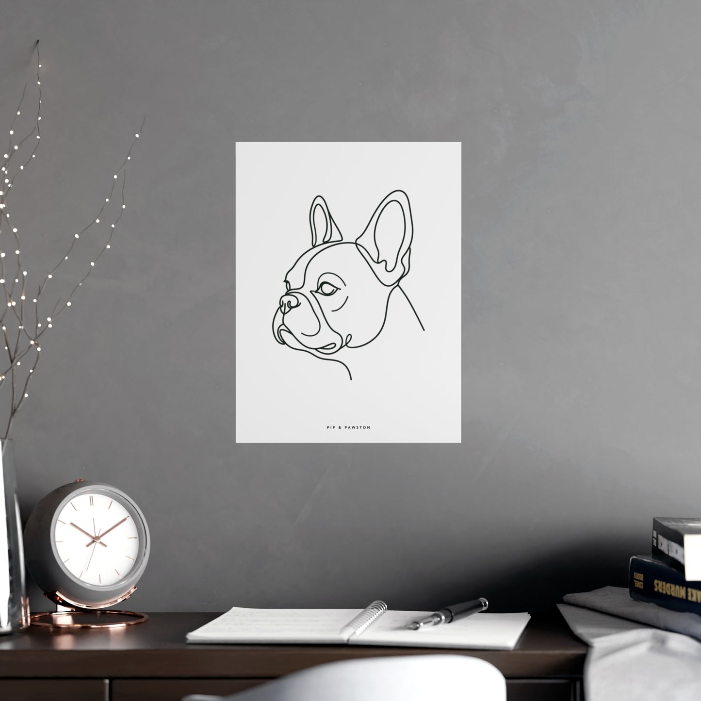 Frenchie Line-Art Poster