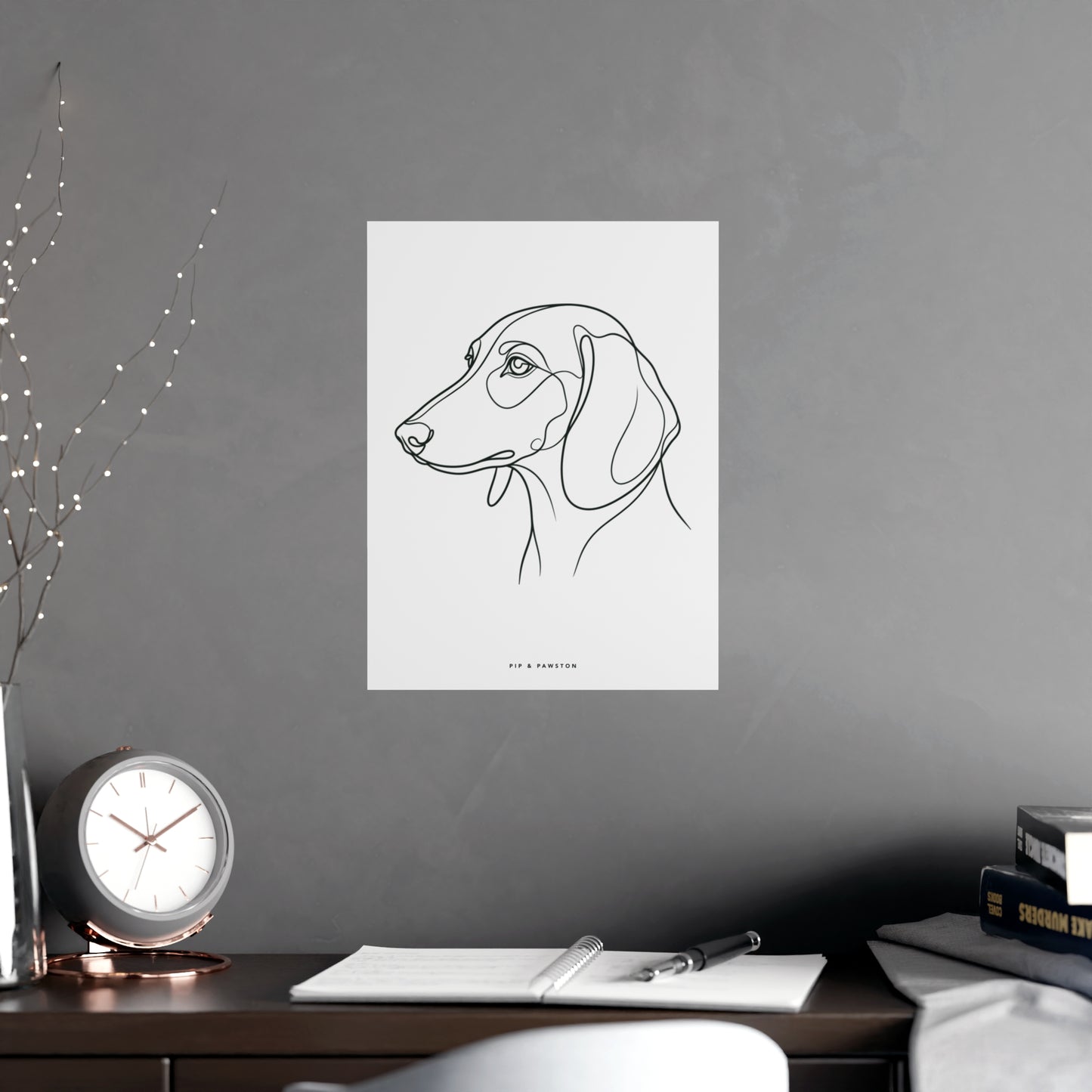 Dachshund Line-Art Poster