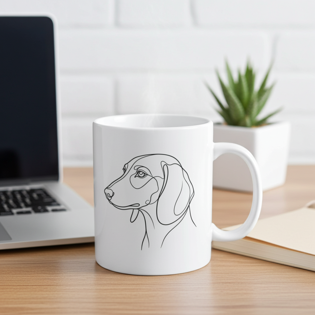 Doxie Line-Art Mug (11oz)