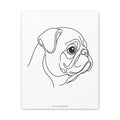 Pug Line-Art Canvas
