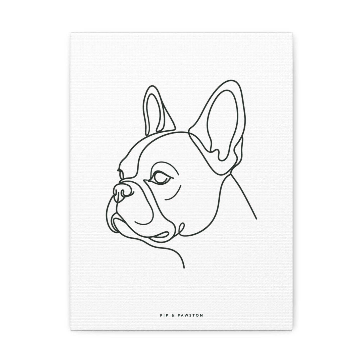 Frenchie Line-Art Canvas