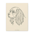 Cavalier Line-Art Canvas - Warm Cream