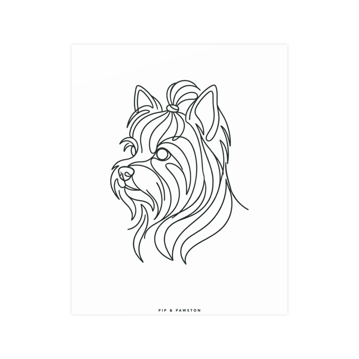 Yorkie Line-Art Poster
