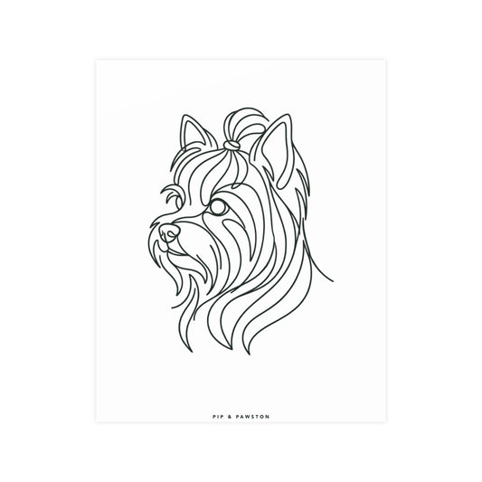 Yorkie Line-Art Poster
