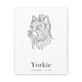 Yorkie Line-Art Canvas with Wordmark