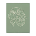 Cavalier Line-Art Canvas - Sage