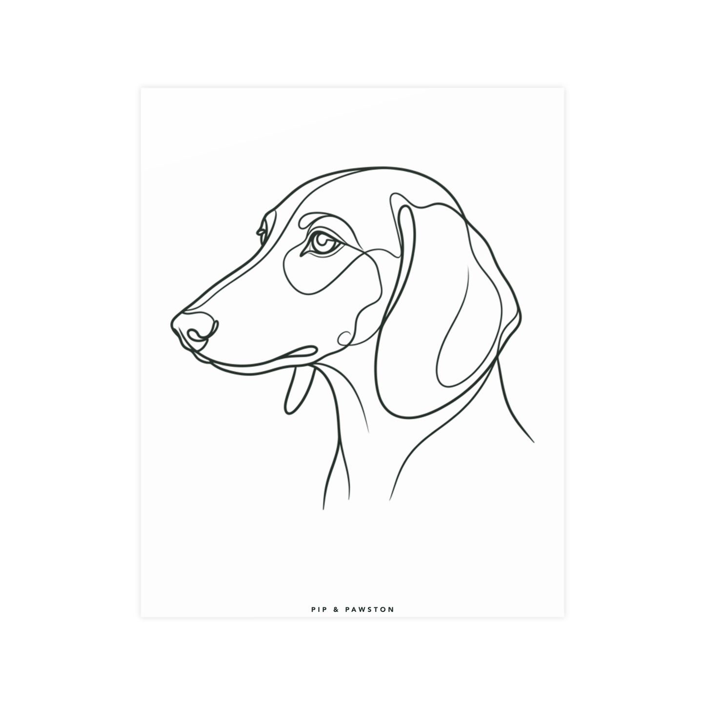 Dachshund Line-Art Poster