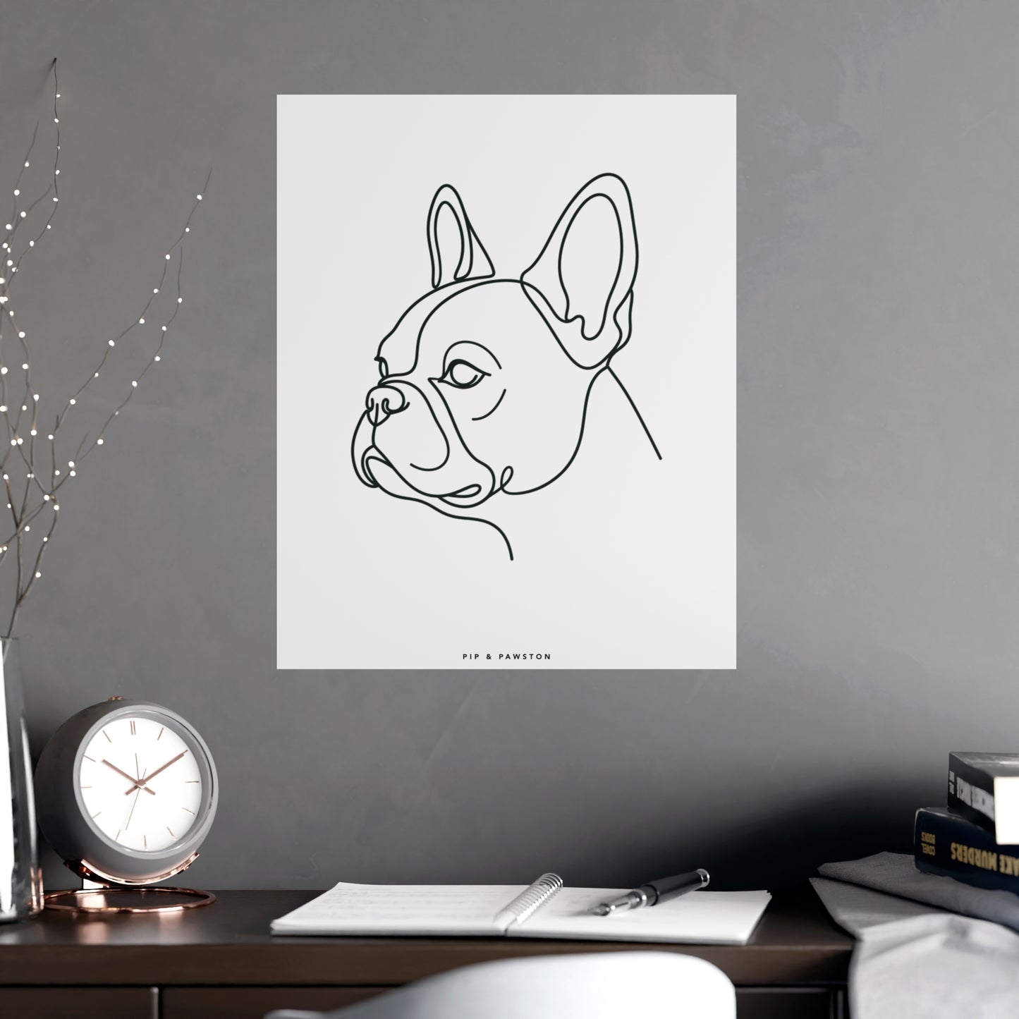 Frenchie Line-Art Poster