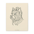 Yorkie Line-Art Canvas - Warm Cream