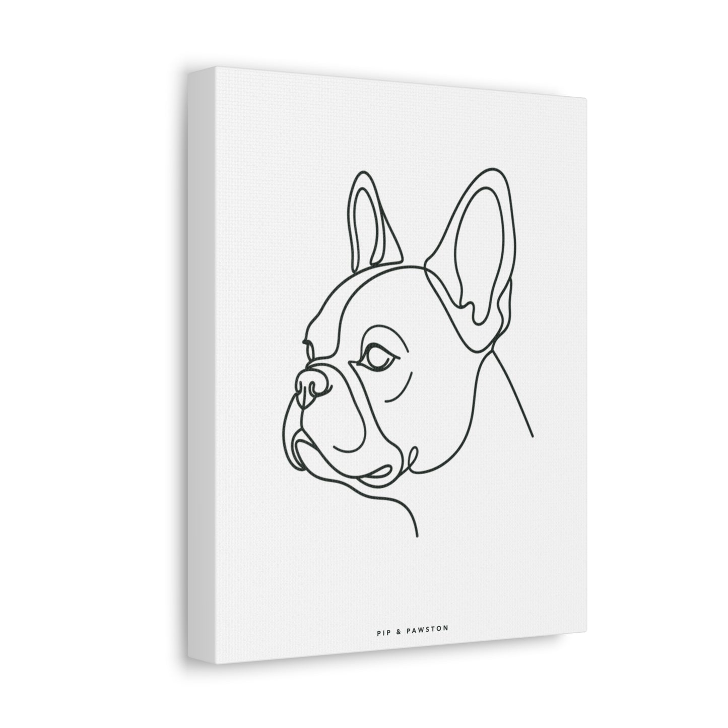 Frenchie Line-Art Canvas