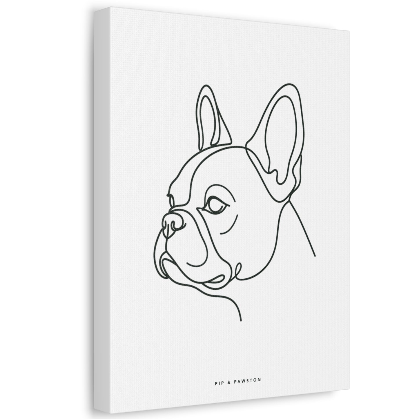 Frenchie Line-Art Canvas