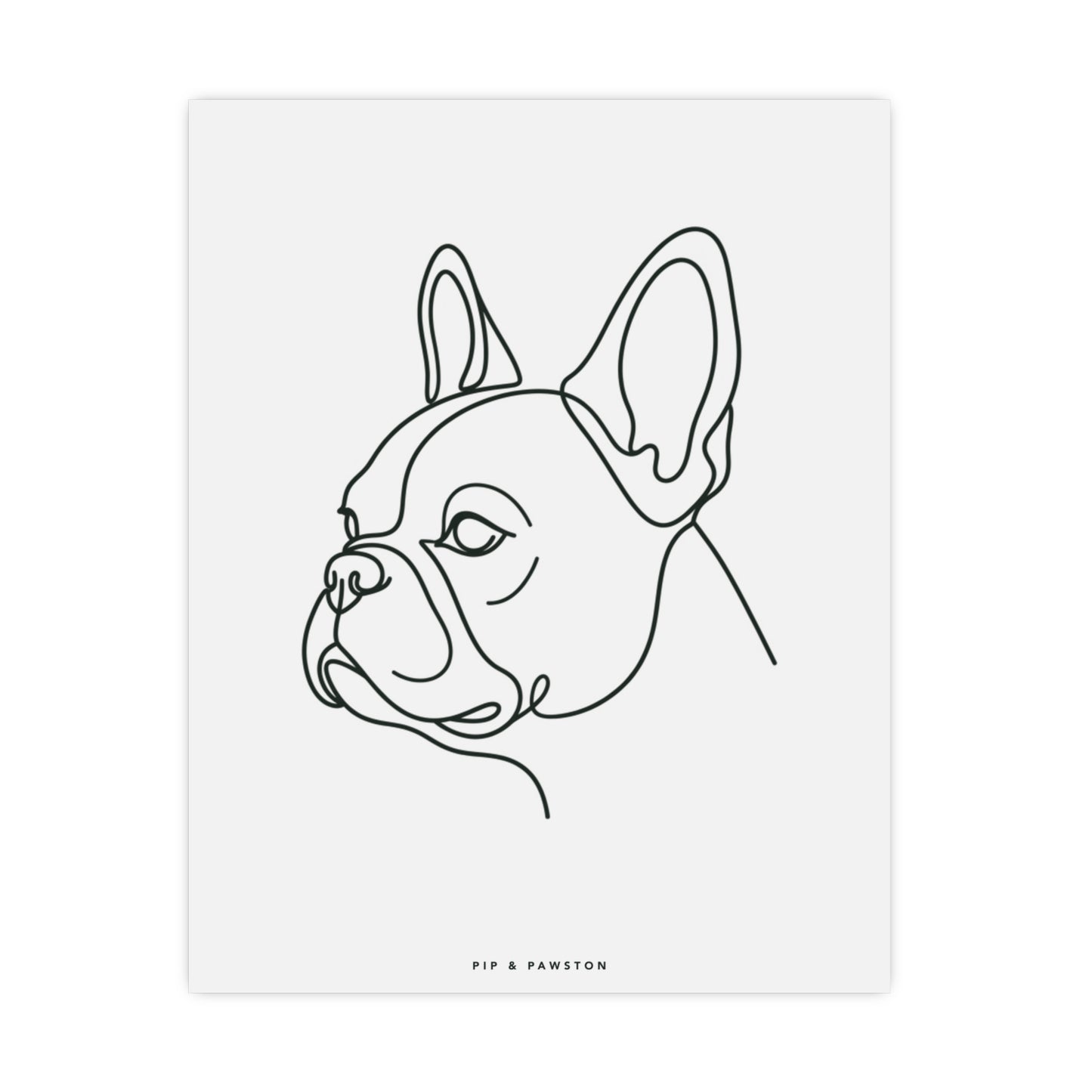 Frenchie Line-Art Poster