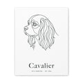 Cavalier Line-Art Canvas with Wordmark