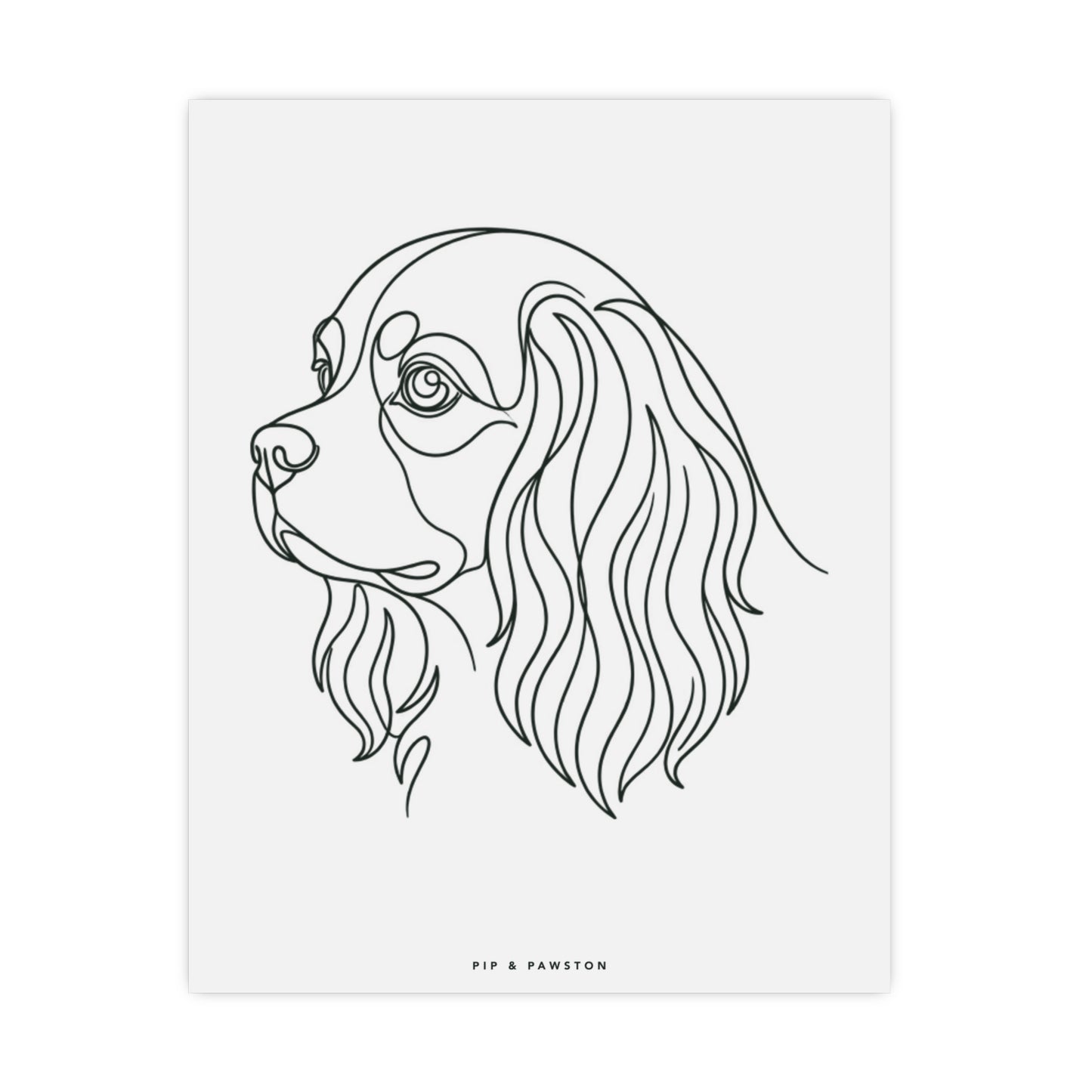 Cavalier Line-Art Poster