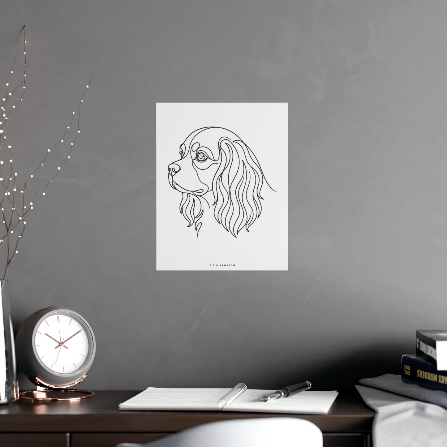 Cavalier Line-Art Poster