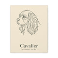 Cavalier Line-Art Canvas with Wordmark - Warm Cream