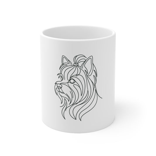 Yorkie Line-Art Mug (11oz)