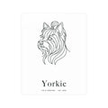 Yorkie Line-Art Poster with Wordmark