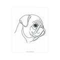 Pug Line-Art Poster