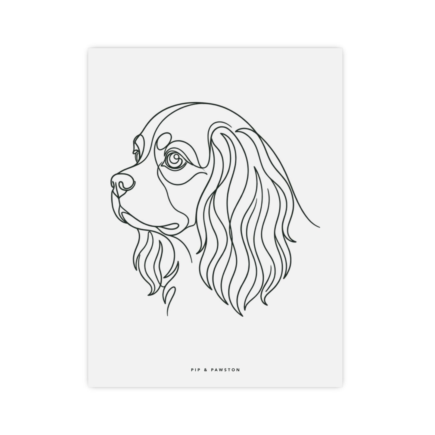 Cavalier Line-Art Poster