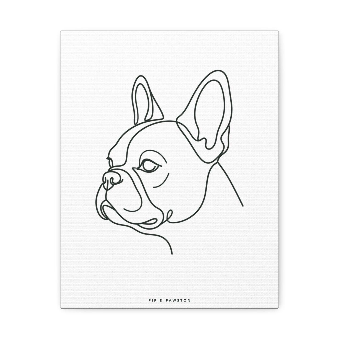 Frenchie Line-Art Canvas