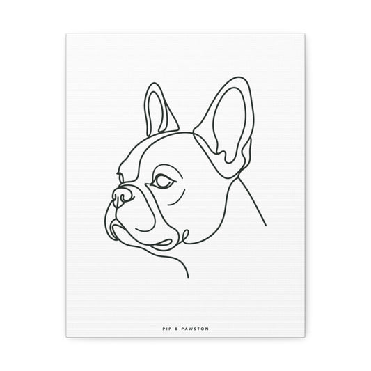 Frenchie Line-Art Canvas