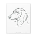 Dachshund Line-Art Canvas