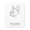 Frenchie Line-Art Canvas with Wordmark