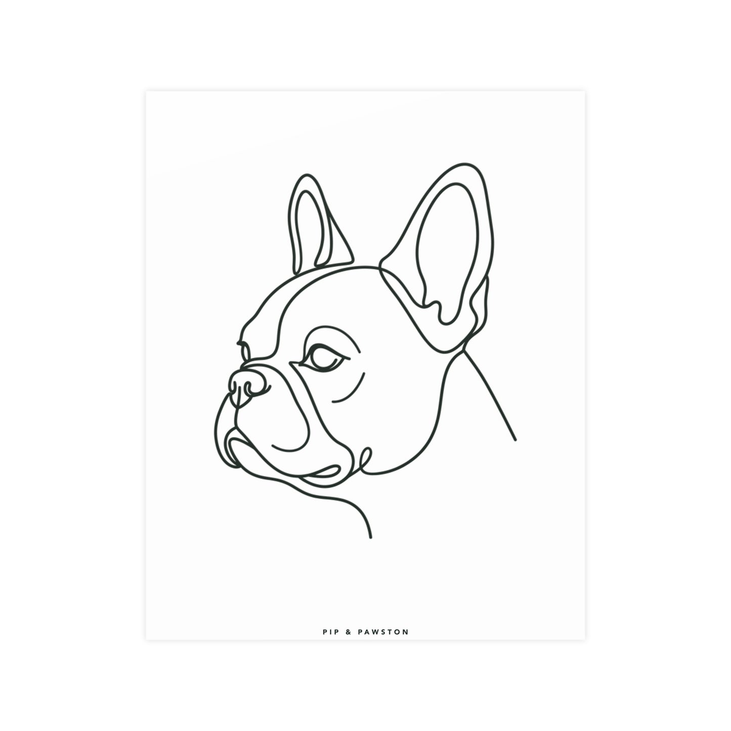 Frenchie Line-Art Poster