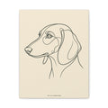 Dachshund Line-Art Canvas - Warm Cream