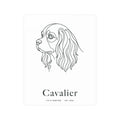 Cavalier Line-Art Poster with Wordmark