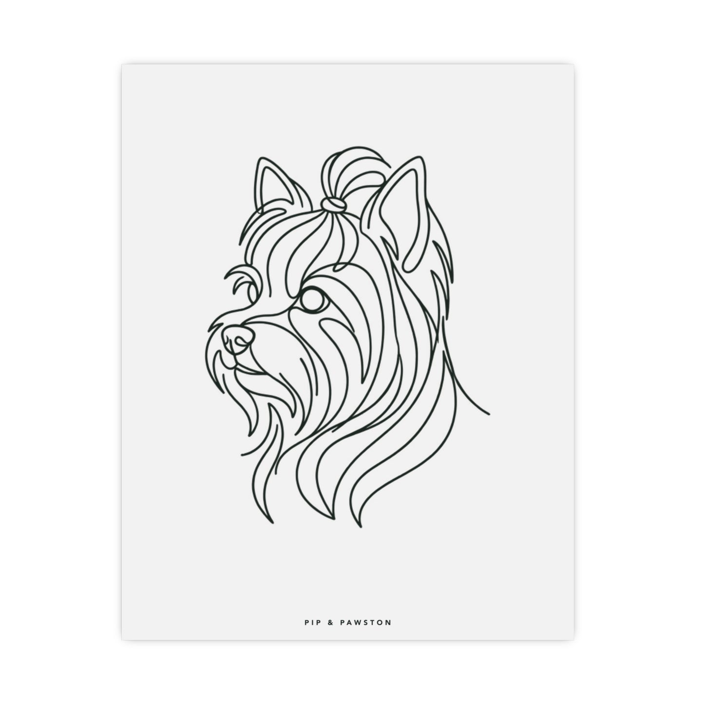 Yorkie Line-Art Poster
