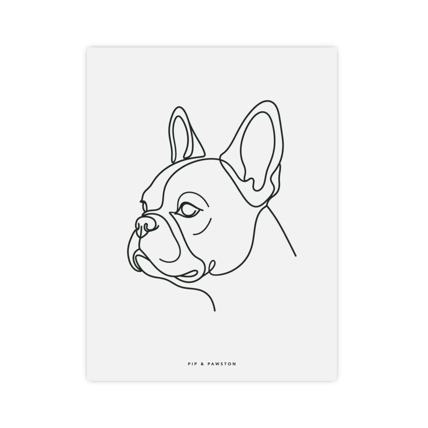 Frenchie Line-Art Poster