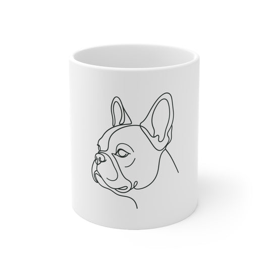 Frenchie Line-Art Mug (11oz)
