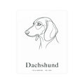 Dachshund Line-Art Poster with Wordmark