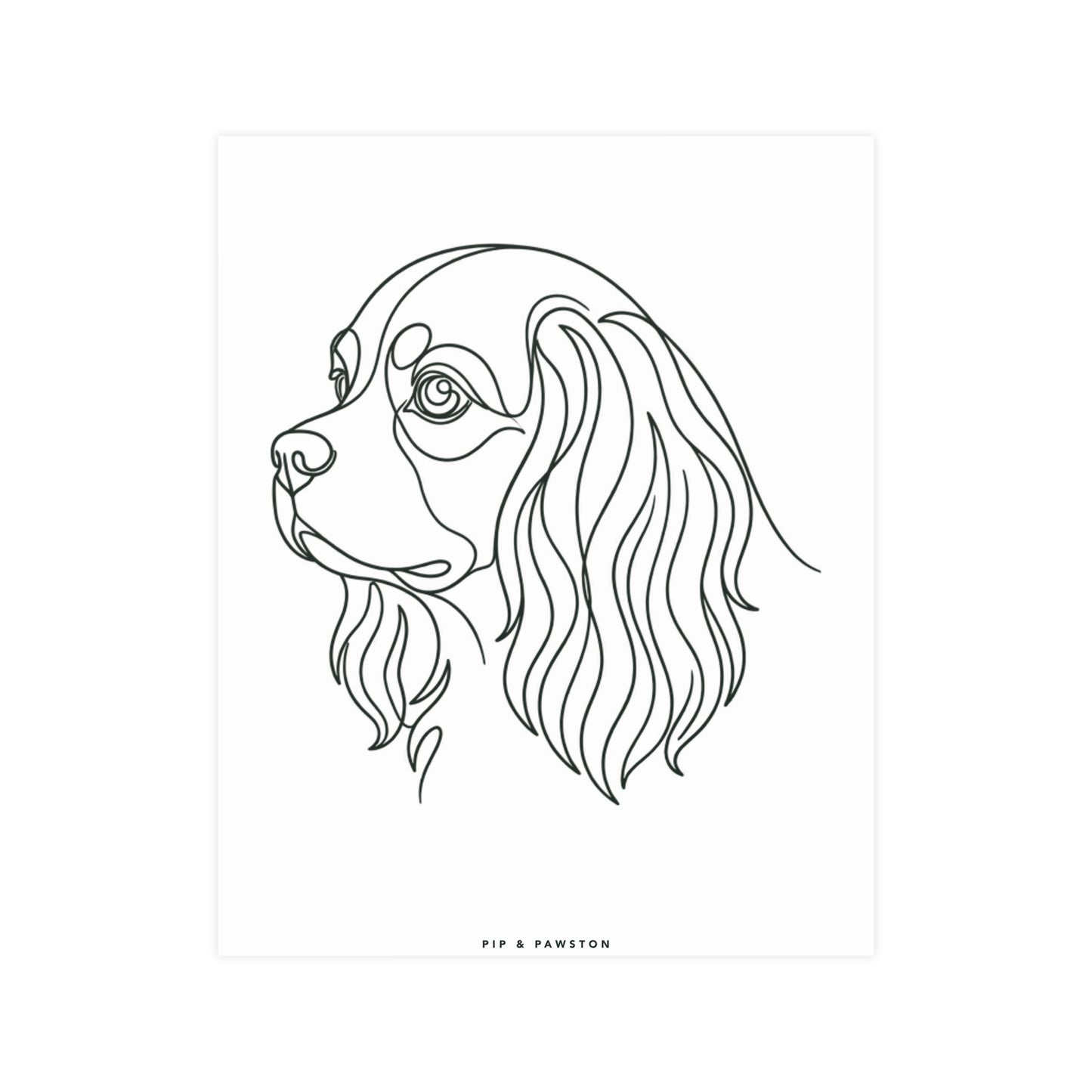 Cavalier Line-Art Poster