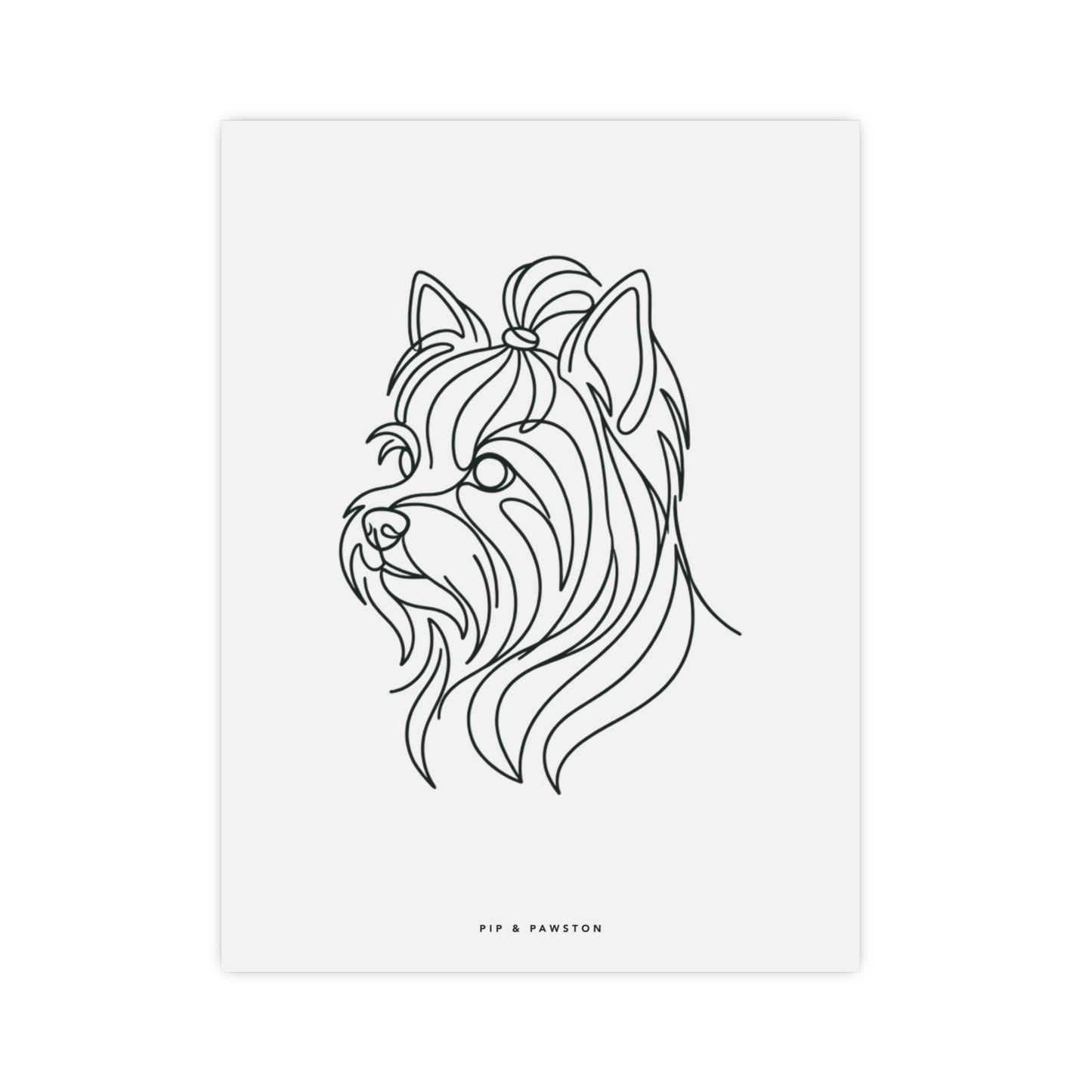 Yorkie Line-Art Poster